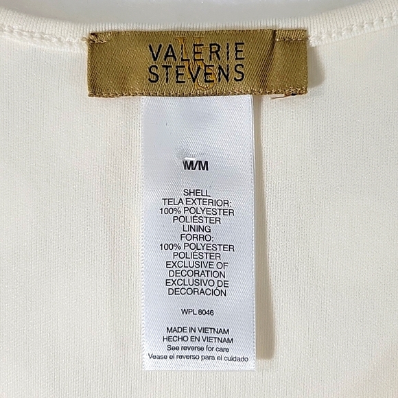 Valerie Stevens Sleeveless Polka-dot Layered Blouse w Embellished Hemline Size M - Picture 2 of 6